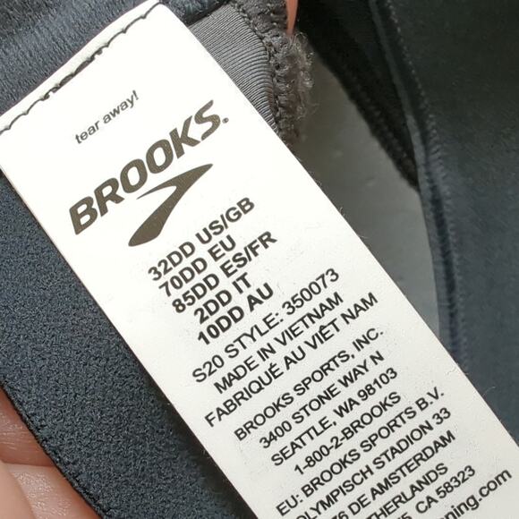 Brooks Dare Racerback Womens 32DD Run Bra High Impact Running Workout Supportive - Picture 4 of 6